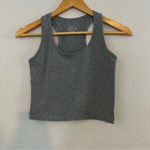 Gray Sleeveless Women's Crop Top